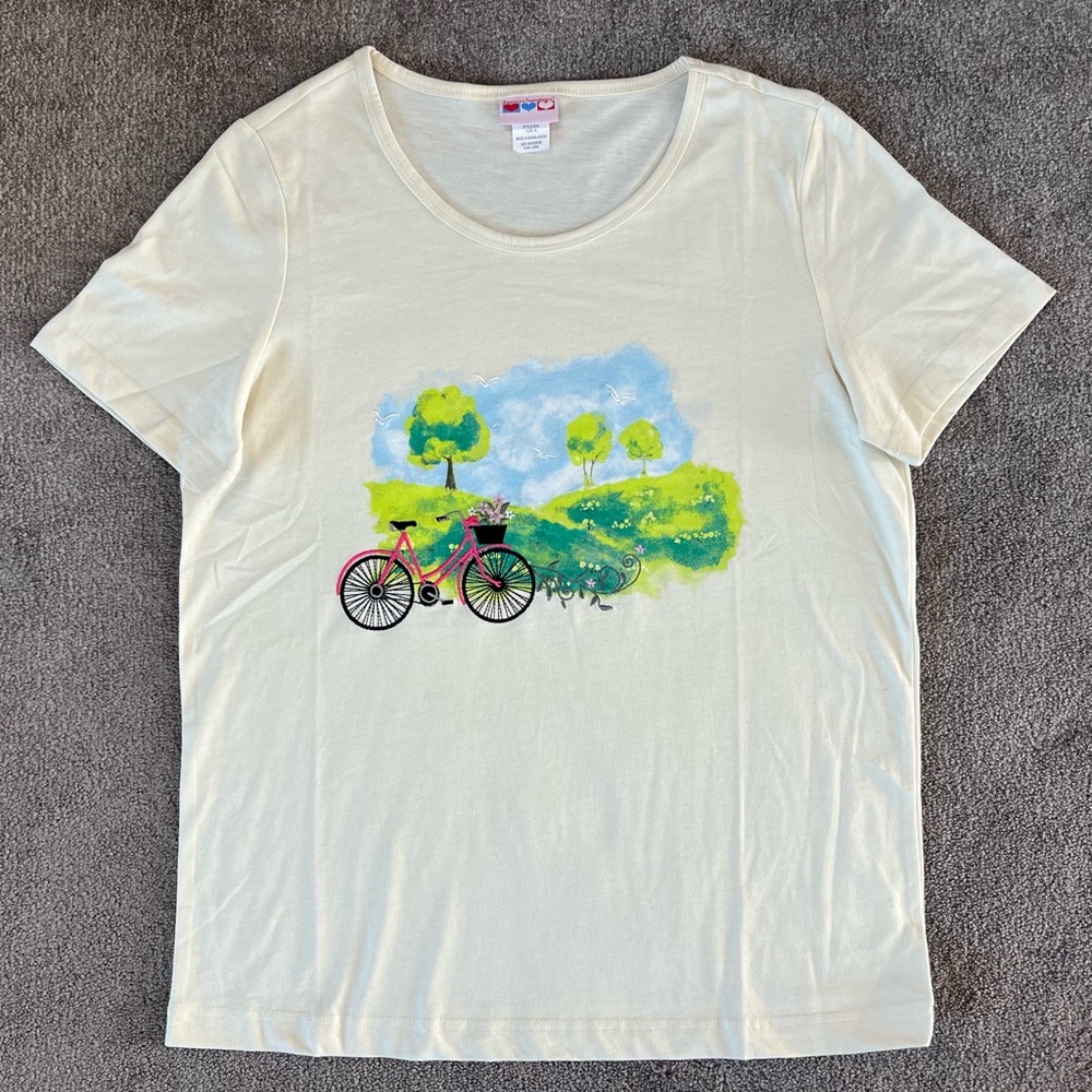 Vintage 90s American Sweetheart Embroidered Bicycle Tee